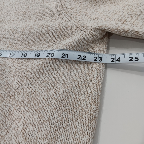 Eileen Fisher Woman (Size 1X) Cream Color, Zip Down Turtleneck Sweater - Picture 6 of 7